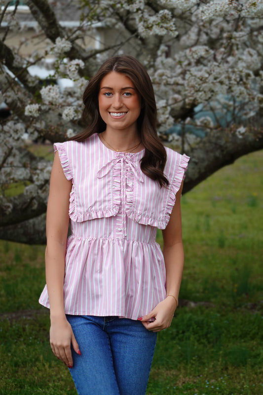 Blush Stripe Blouse